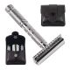 Parker 4-Piece Travel Safety Razor with Leather Pouch