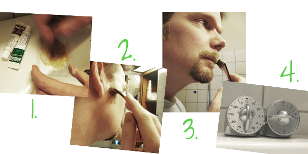 4 steg för att färga skägget