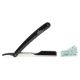 The Shave Factory Straight Razor Black With 5 Blades