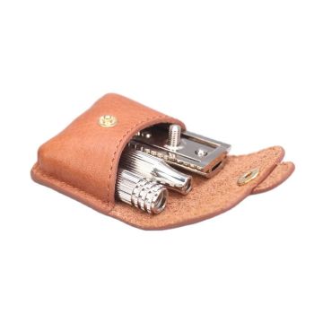 Yaqi Travel Safety Razor With Leather Pouch