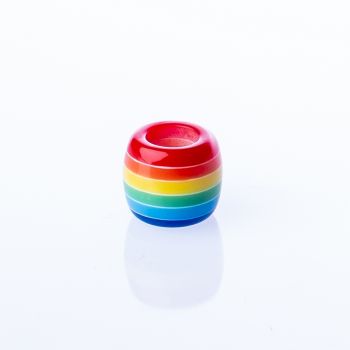 Beard Bead Akrylic Rainbow Round