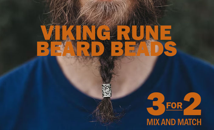 viking rune beard beads kampanj